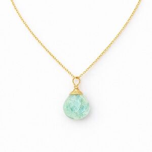 N960 Amazonite Gold Necklace